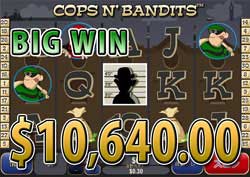 COPS N'BANDITSで大勝利 賞金10,640.00ドル獲得！