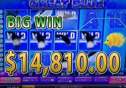 Great Blueで大勝利 賞金14,810.00ドル獲得！