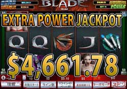 Bladeでエクストラ パワー ジャックポット 賞金4,661.78ドル獲得！