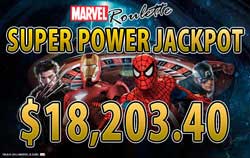 Marvel Rouletteでスーパー パワー ジャックポット 賞金18,203.40ドル獲得！ 