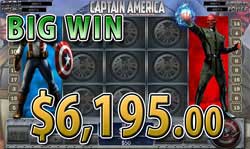 Captain Americaで大勝利賞金6,195.00ドル獲得！ 