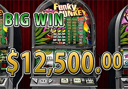 Funky Monkey で大勝利　賞金12,500.00 ドル 獲得！