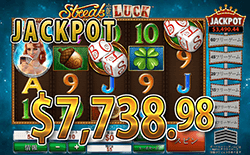Streak of Luck Jackpot で ジャックポット　賞金7,738.98ドル 獲得！