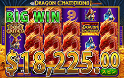 Dragon Champions で 大勝利　賞金18,225.00ドル 獲得！