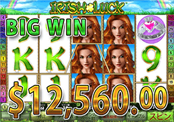 Irish Luck で大勝利　賞金 12,560.00ドル 獲得！