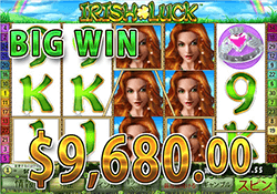 Irish Luck で大勝利　賞金 9,680.00ドル 獲得！ 