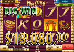 Wu Long Jackpot で大勝利　賞金13,080.00ドル 獲得！