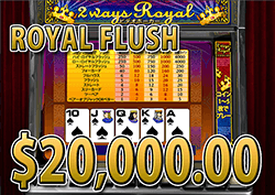 2 Ways Royal でローヤルフラッシュ　賞金20,000.00ドル 獲得！